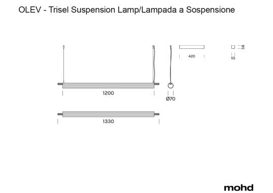 Подвесной светильник модель Trisel Suspension Lamp от фабрики Olev Lighting