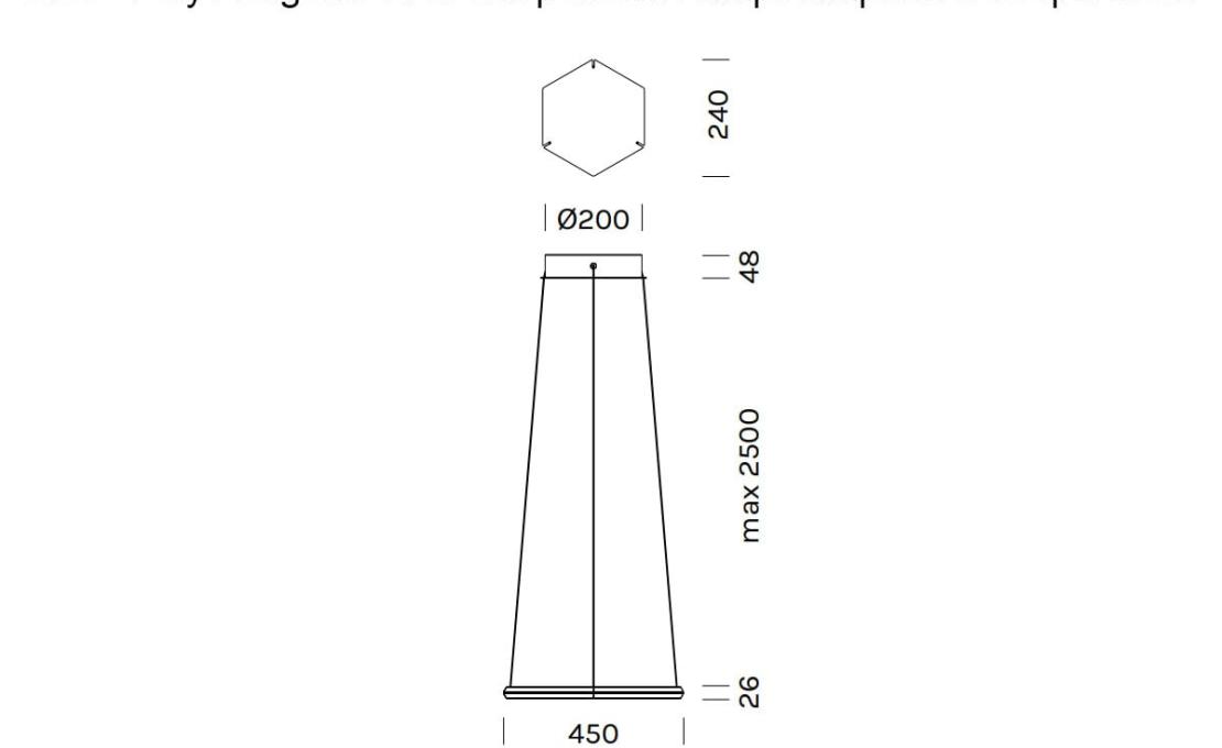 Подвесной светильник модель Poly Esagono 9610 Suspension Lamp от фабрики Olev Lighting