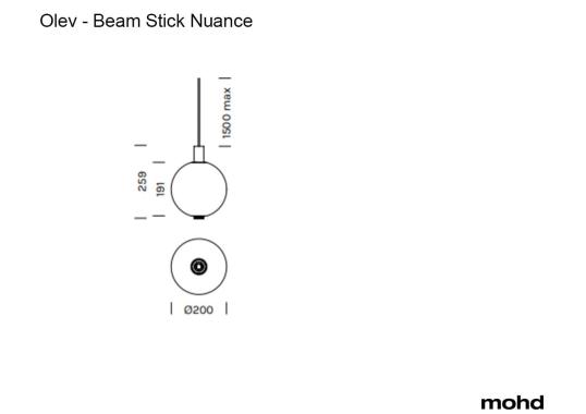 Подвесной светильник модель Beam Stick Nuance Suspension Lamp от фабрики Olev Lighting