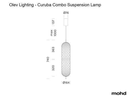 Подвесной светильник Curumba Combo Suspension Lamp от Olev Lighting image 5