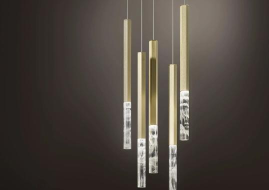 Подвесной светильник Shine Vertical Plumage Suspension Lamp от Olev Lighting image 3