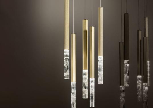 Подвесной светильник Shine Vertical Plumage Suspension Lamp от Olev Lighting image 4