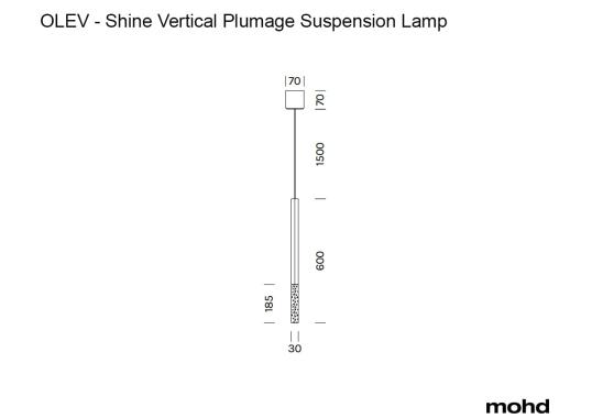 Подвесной светильник модель Shine Vertical Plumage Suspension Lamp от фабрики Olev Lighting