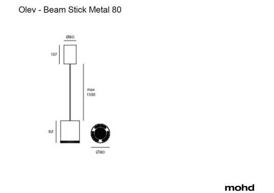 Подвесной светильник модель Beam Stick Metal 80 Suspension Lamp от фабрики Olev Lighting