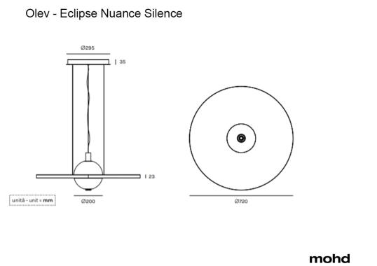 Подвесной светильник модель Eclipse Nuance Silence Suspension от фабрики Olev Lighting