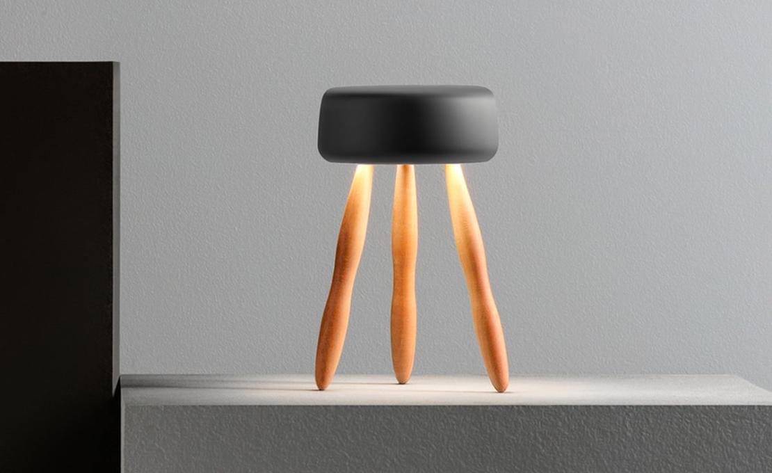 Настольная лампа модель Drum Portable Table Lamp от фабрики Olev Lighting