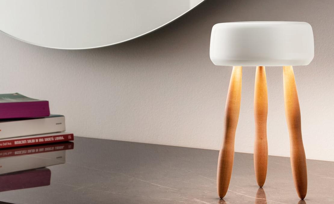 Настольная лампа модель Drum Portable Table Lamp от фабрики Olev Lighting