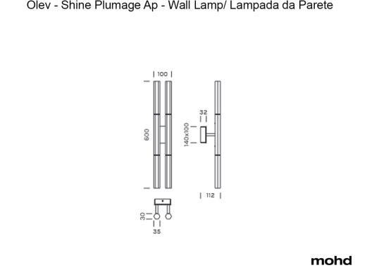 Бра Shine Plumage Ap Wall Lamp от Olev Lighting image 3