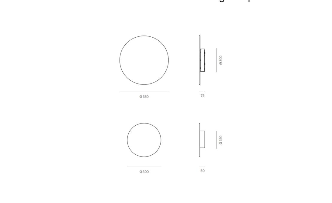 Потолочный светильник модель Luna d'oro Wall/Ceiling Lamp от фабрики Firmamento Milano