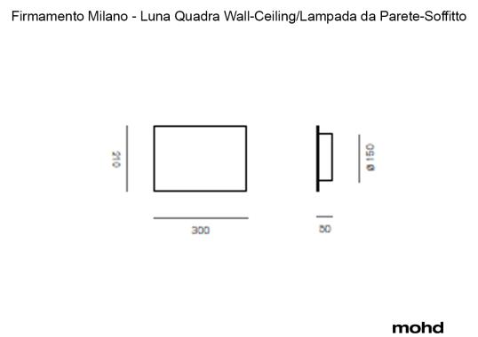 Потолочный светильник модель Luna Quadra Lampada da Parete/Soffitto от фабрики Firmamento Milano