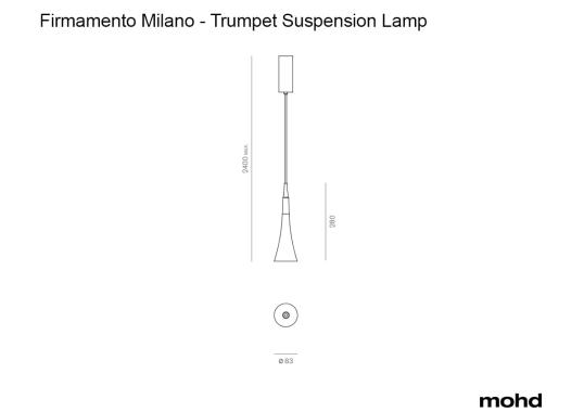 Подвесной светильник Trumpet Suspension Lamp от Firmamento Milano image 5