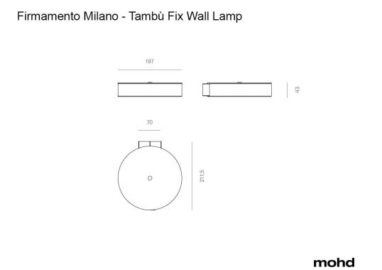 Бра модель Tambú Fix Wall Lamp от фабрики Firmamento Milano