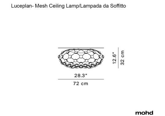 Потолочный светильник модель D86PLN Mesh Lampada da Soffitto от фабрики Luceplan
