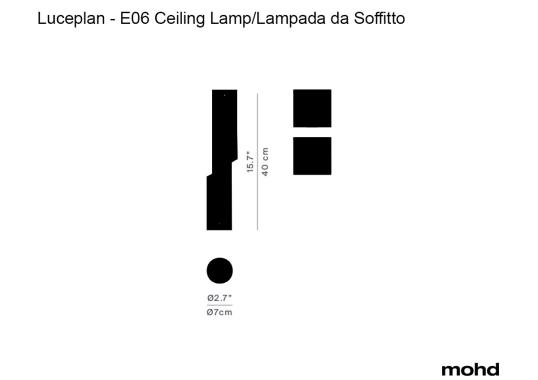 Потолочный светильник модель E06 Ceiling Lamp от фабрики Luceplan