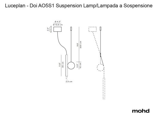 Подвесной светильник модель Doi A05S1 Suspension Lamp от фабрики Luceplan