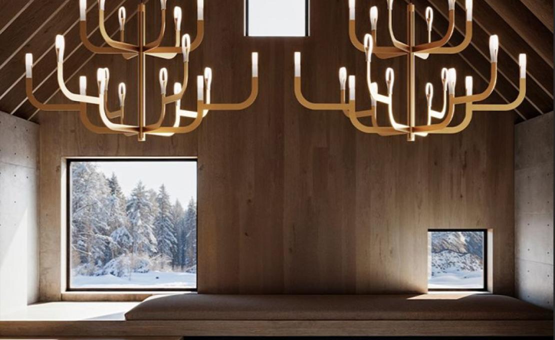 Подвесной светильник модель J-us Configuration G Suspension Lamp от фабрики Luceplan