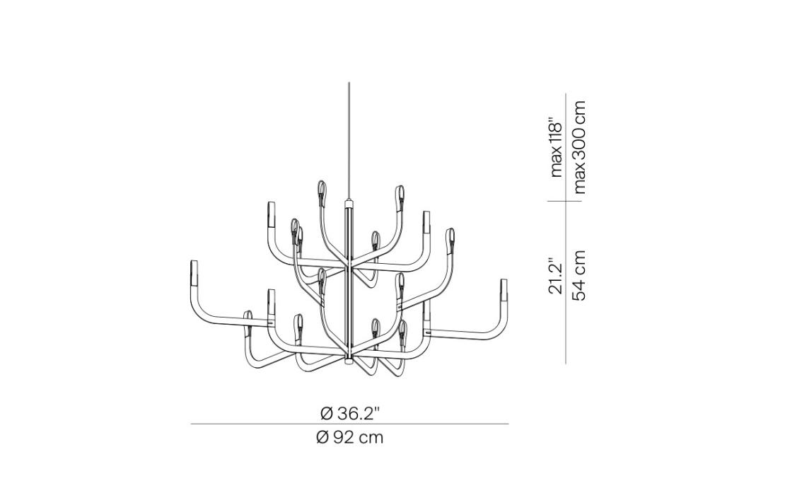 Подвесной светильник модель J-us Configuration G Suspension Lamp от фабрики Luceplan
