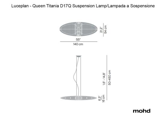 Подвесной светильник модель Queen Titania D17Q Suspension Lamp от фабрики Luceplan