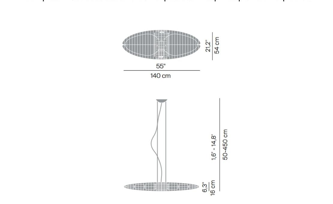 Подвесной светильник модель Queen Titania D17Q Suspension Lamp от фабрики Luceplan