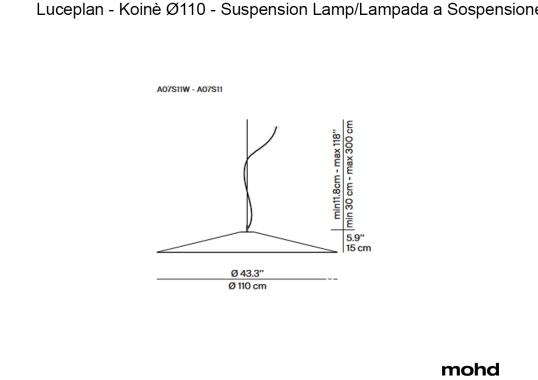 Подвесной светильник модель Koinè Ø 110 - Suspension Lamp от фабрики Luceplan