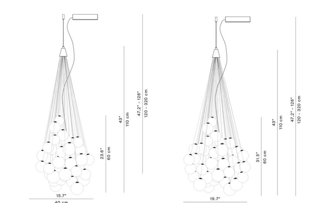 Подвесной светильник модель D87 Stochastic Lampada a Sospensione от фабрики Luceplan