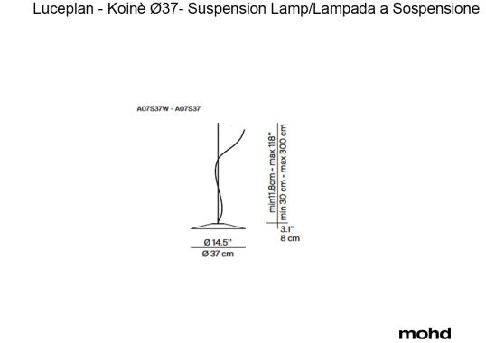 Подвесной светильник модель Koinè Ø 37 - Suspension Lamp от фабрики Luceplan