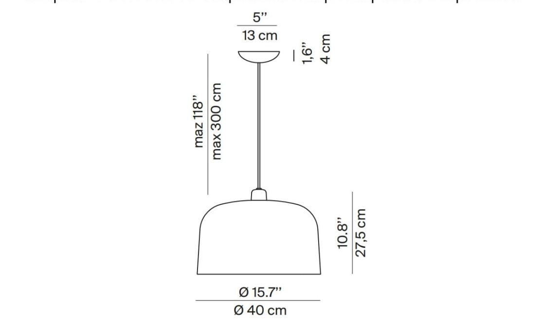 Подвесной светильник модель Zile BO2S40 Suspension Lamp от фабрики Luceplan