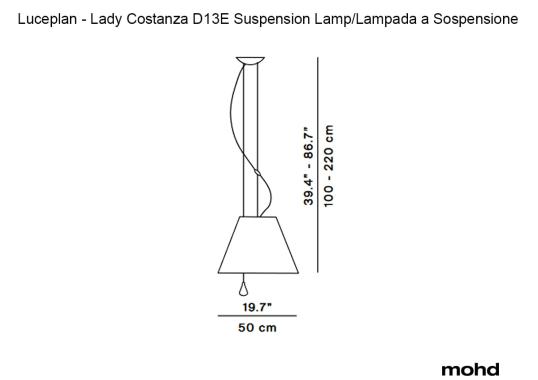 Подвесной светильник модель Lady Costanza D13E Suspension Lamp от фабрики Luceplan