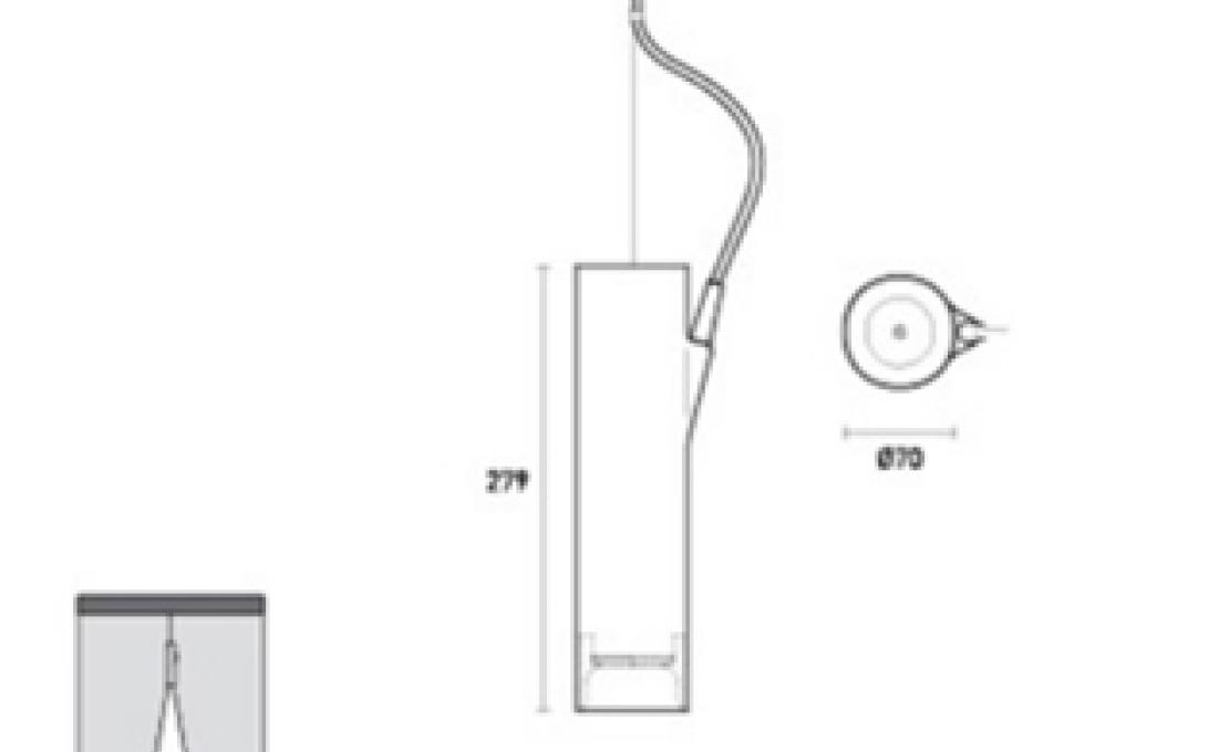 Подвесной светильник модель E04 Minimini Ø.7 cm Lampada a Sospensione от фабрики Luceplan