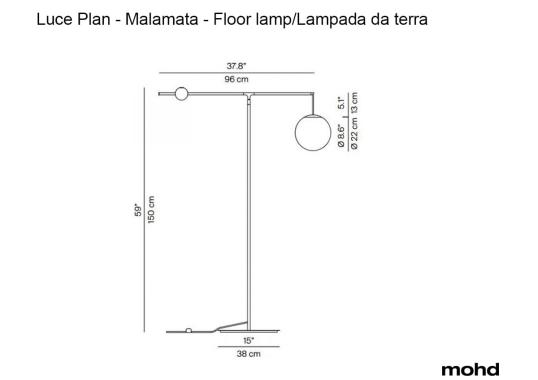 Торшер модель Malamata floor lamp от фабрики Luceplan