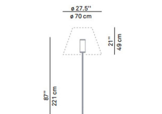 Уличный фонарь модель Grande Costanza Open Air Lampada Outdoor от фабрики Luceplan