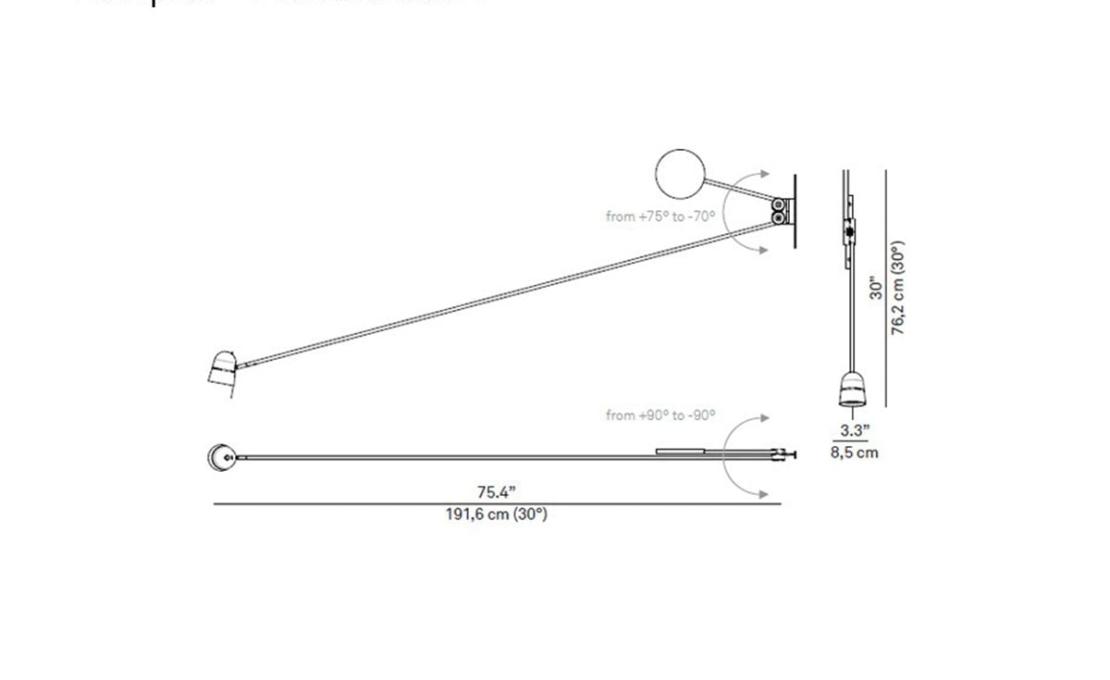 Бра модель Counterbalance Lampada a Parete-1 от фабрики Luceplan