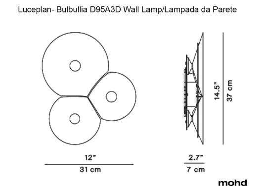 Бра модель Bulbullia D95A3D Lampada da Parete от фабрики Luceplan