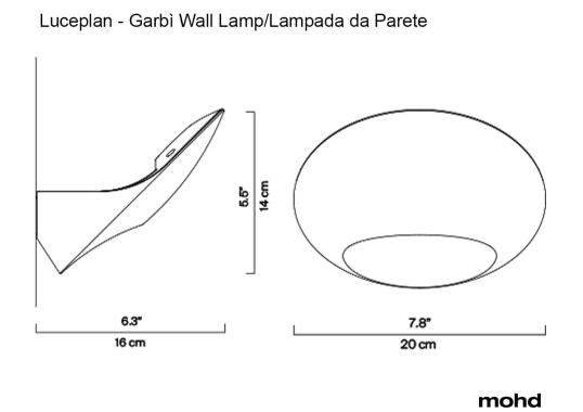 Бра модель Garbì Lampada da Parete от фабрики Luceplan