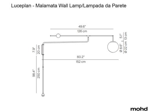 Бра модель Malamata Wall Lamp от фабрики Luceplan