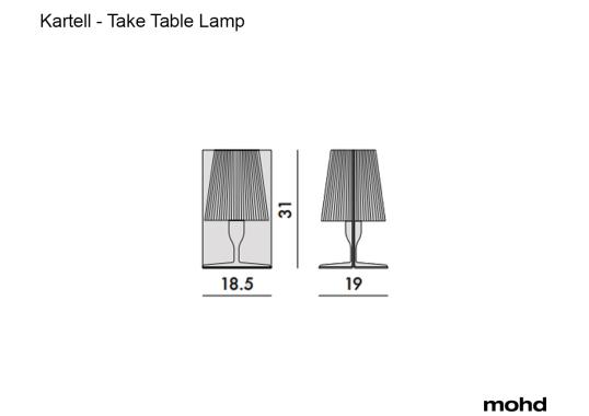 Настольная лампа модель take lampada от фабрики Kartell