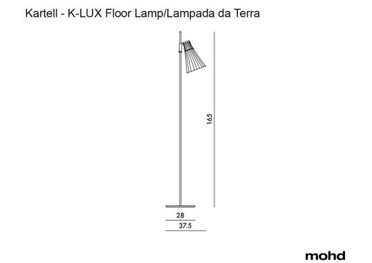 Торшер модель K-LUX Floor Lamp - Black от фабрики Kartell