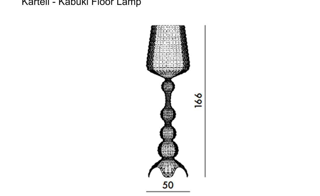 Торшер модель Kabuki Floor Lamp от фабрики Kartell