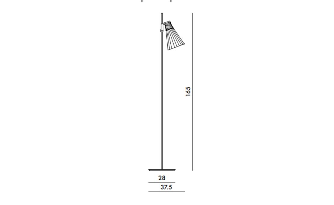 Торшер модель K-LUX Floor Lamp - Grey от фабрики Kartell