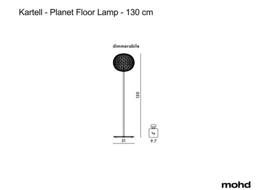 Торшер модель Planet Lampada da Terra от фабрики Kartell