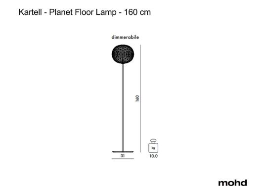 Торшер модель Planet Lampada da Terra от фабрики Kartell