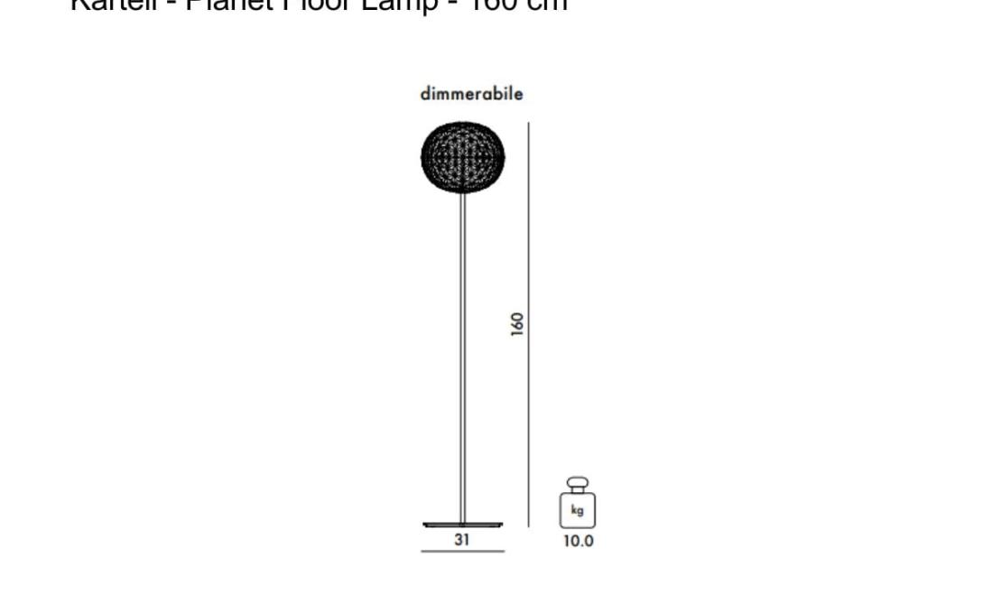 Торшер модель Planet Lampada da Terra от фабрики Kartell