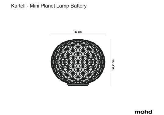 Настольная лампа модель Mini Planet Lamp Battery от фабрики Kartell