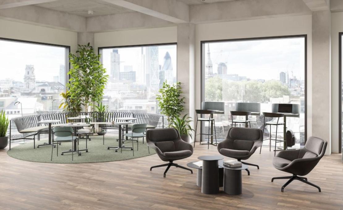 Кресло модель Striad Lounge Chair and Ottoman от фабрики Herman Miller