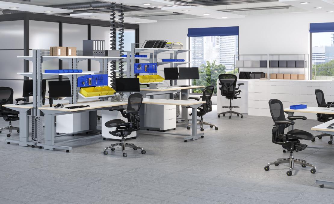 Офисное кресло модель Aeron ESD Stool от фабрики Herman Miller
