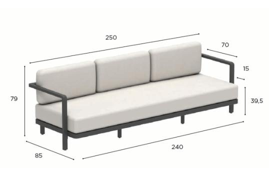 Уличный диван от фабрики Royal Botania модель ALURA-SOFA