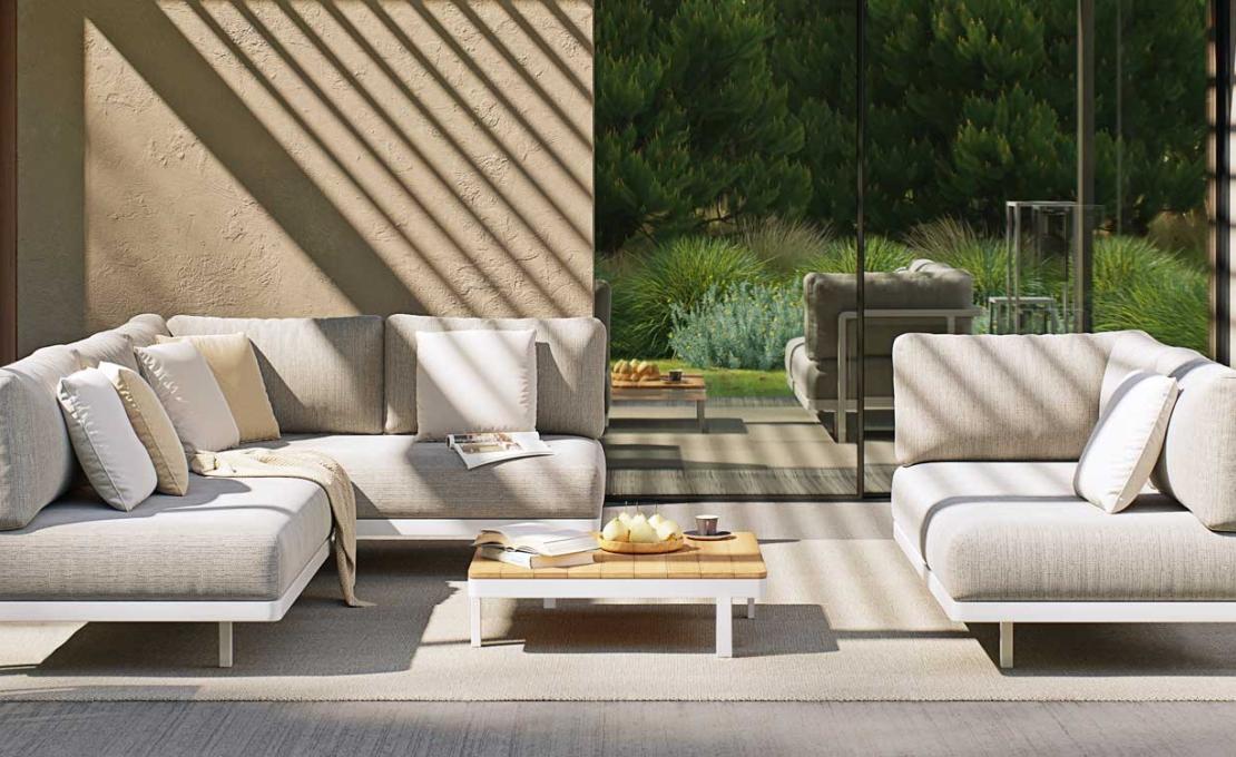 Уличный диван от фабрики Royal Botania модель ALURA-SOFA