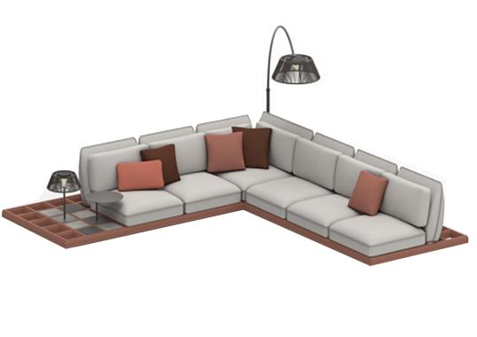 Уличный диван Royal Botania MOZAIX-SOFA image 1