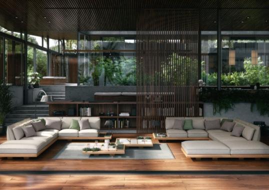 Уличный диван от фабрики Royal Botania модель MOZAIX-SOFA