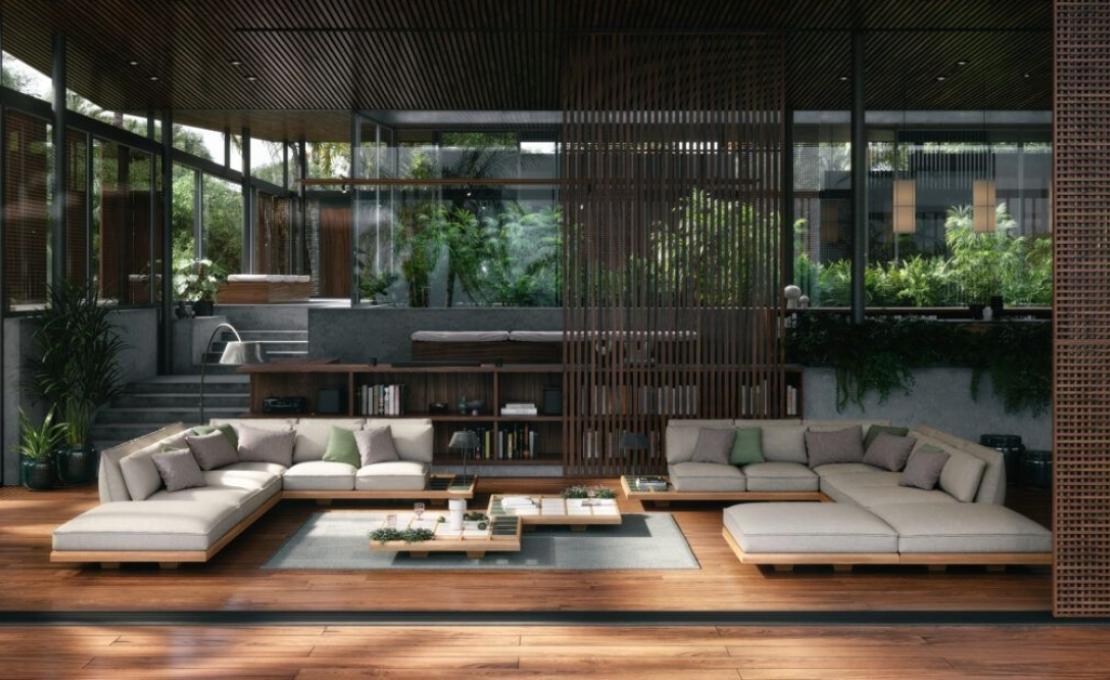 Уличный диван от фабрики Royal Botania модель MOZAIX-SOFA